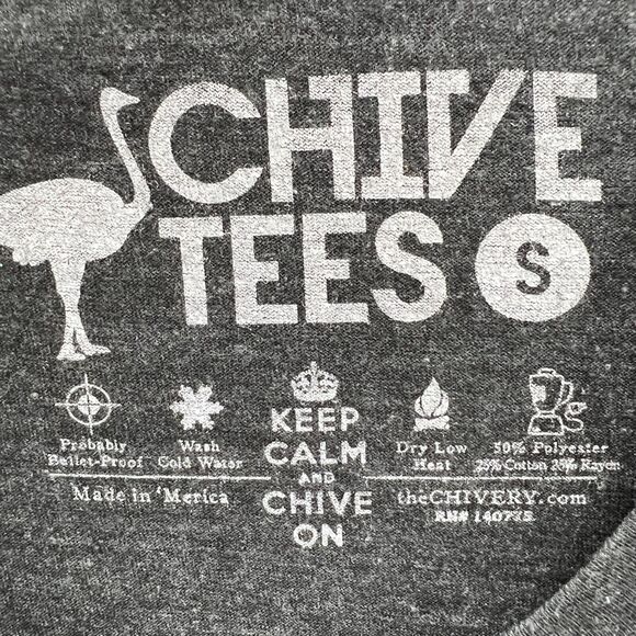 The Chivery Women's Size Small Keep Calm and Chive On Gray T-Shirt KCCO S - Picture 8 of 9